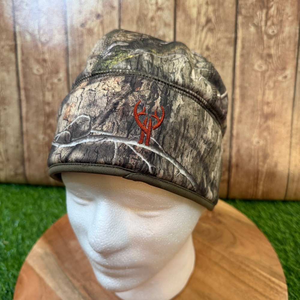 Huntworth Mossy Oak Beanie Mens One Size Camouflage Fleece Lined Hunting Hat